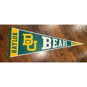 Baylor Bears Rico Industries NCAA Felt Pennant Green Gold BU Logo Est 1845
